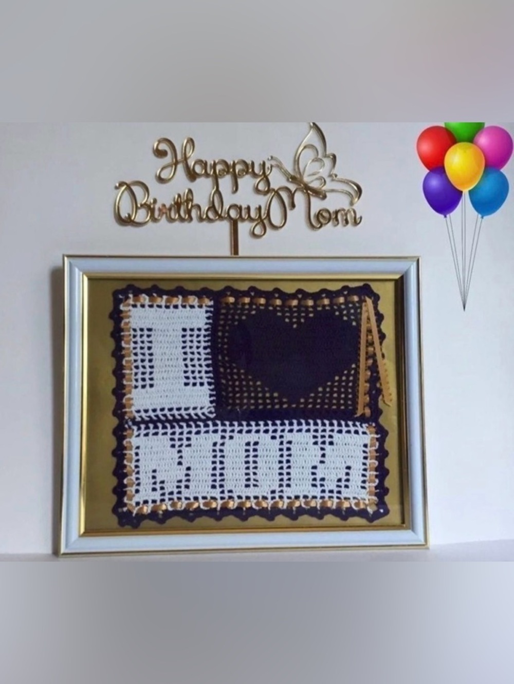 Handmade I ❤️ MOM  Mother’s Day Personalized BIRTHDAY Gift